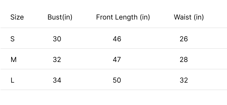 Pink barbie dress size chart