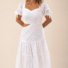 Cut-Out Cotton Midi Dress