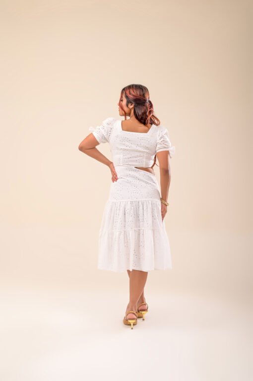 Cut-Out Cotton Midi Dress - Image 3