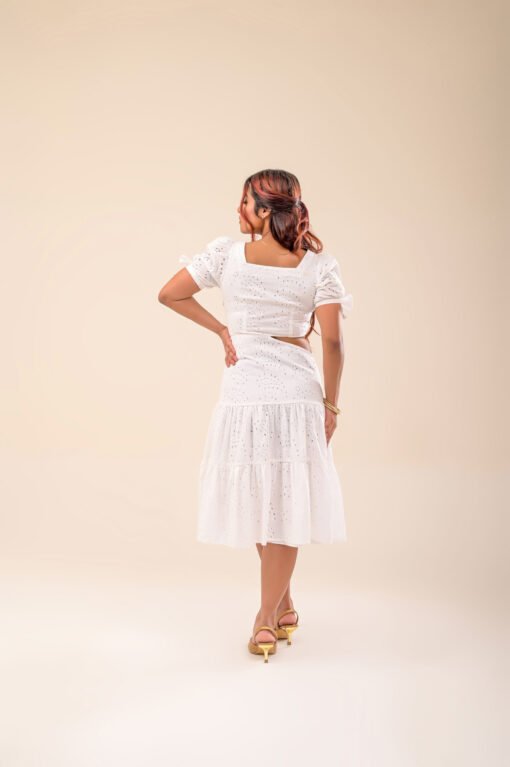 Cut-Out Cotton Midi Dress - Image 3