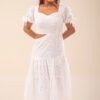 Cut-Out Cotton Midi Dress