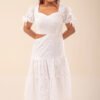 Cut-Out Cotton Midi Dress