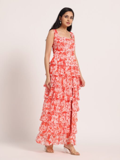 Floral Ruffle Maxi Dress - Image 5