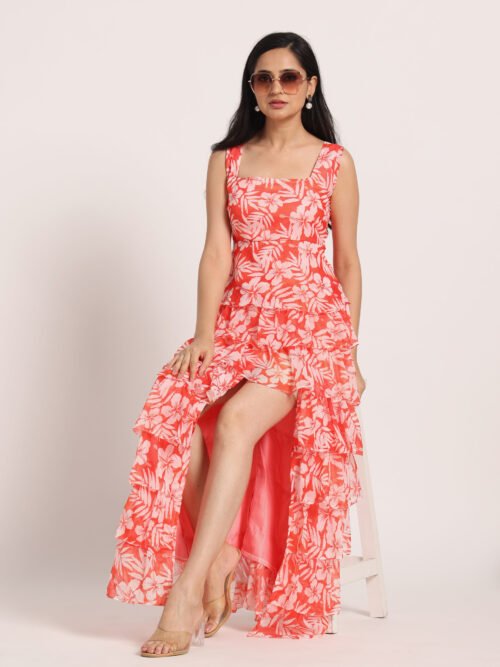 Floral Ruffle Maxi Dress