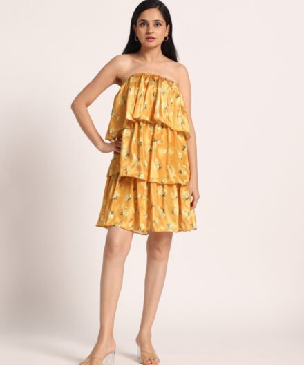 Alternative view of Floral Strapless Ruffle Dress
